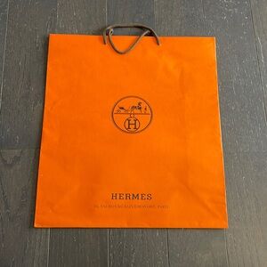 Authentic Hermes empty shopping bag, size large